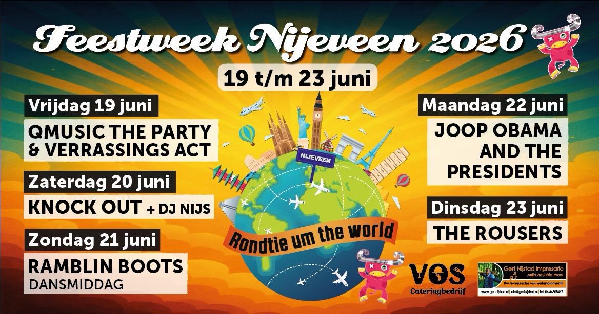 Line Up Feestweek Nijeveen 2026